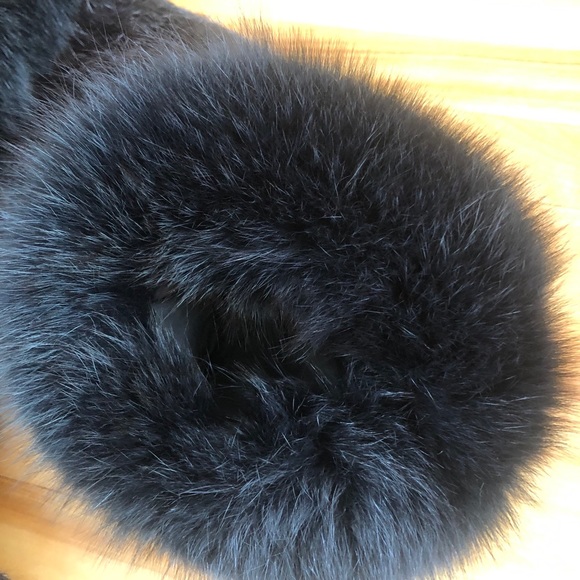 Real Long, extraordinary, fur fox and nutria coat, Size L , like new - Picture 5 of 14